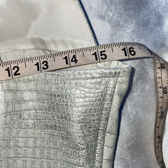 SAY WHAT Boned Bustier Corset Faux Leather Croc Print Pearly White Size Medium - Picture 9 of 13